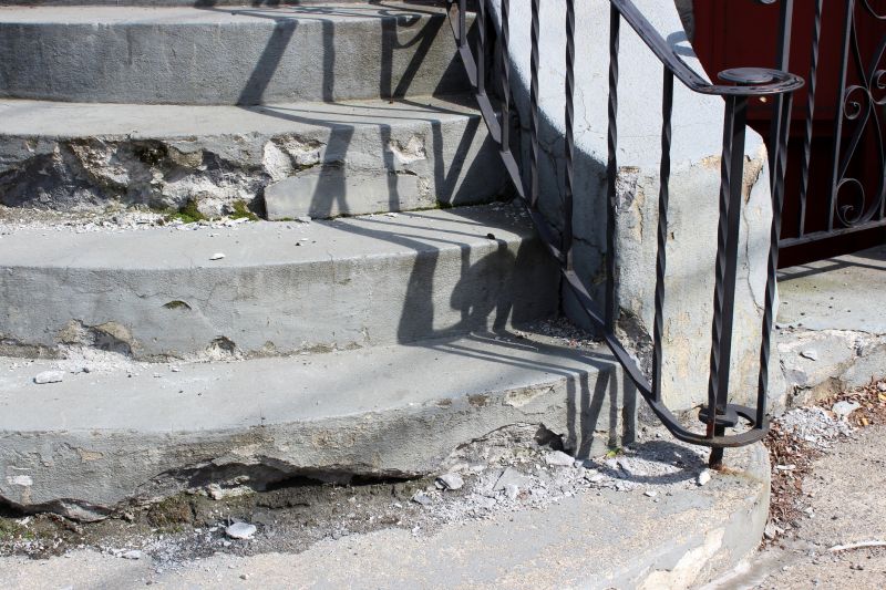 Front Steps Concrete Repair detail